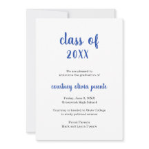 Graduação Azul Simples Não Fotográfica Moderna