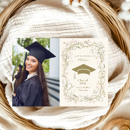 Anúncio Graduação Botânica De Chic Vintage