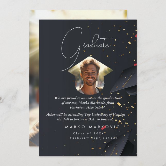 Anúncio Graduação - Cinza Son I (Frente/Verso)