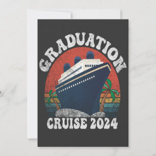 Anúncio Graduação Cruise 2024 Retro de Férias de Verão Eng
