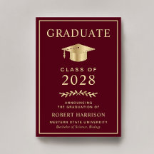 Graduação da Elegant College Burgundy