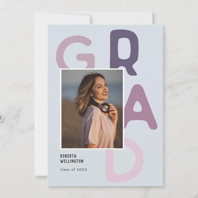 Anúncio Graduação da Tipografia de Pastel Roxo 2022 (Frente)