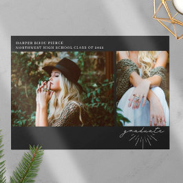 Anúncio Graduação de Cinzas de Script de Arte de Linha 2 F