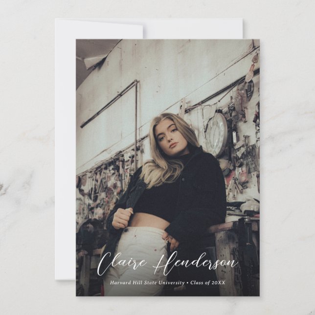 Anúncio Graduação de Colagem de Foto Preta com Sobreposiçã (Frente)