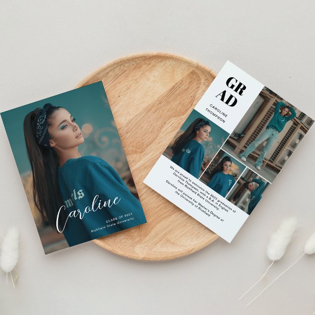 Anúncio Graduação de Colagem de Fotos do Script Classy Na  (Criador carregado)