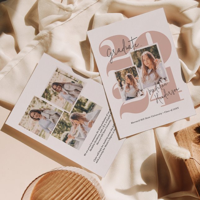 Anúncio Graduação de Colagem de Fotos em 5 Anos de Classe  (Criador carregado)