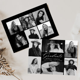 Anúncio Graduação de Colagem de Fotos em Preto e Branco 12