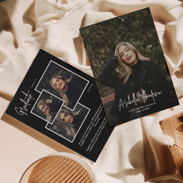 Anúncio Graduação de Colagem de Fotos em Script de Rico Pr