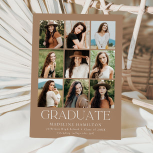 Anúncio Graduação de Colagem de Fotos Moderna em Grade 9