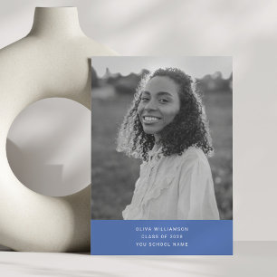 Anúncio Graduação de Foto Azul Simples e Moderna Minimalis