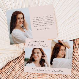 Anúncio Graduação de Foto Blush 3 de Script Manuscrito Mod