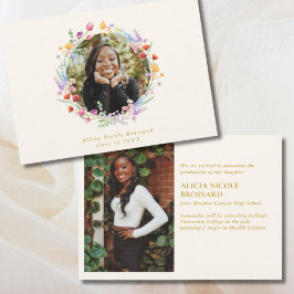 Anúncio Graduação de Foto Boho Watercolor Floral 2