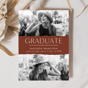 Anúncio Graduação de Foto Brown 2 em Bordo Moderno