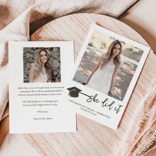 Anúncio Graduação de Foto com Boné Brutado Moderno