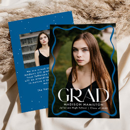 Anúncio Graduação de Foto com Formando 2 de Frame Azul Mod