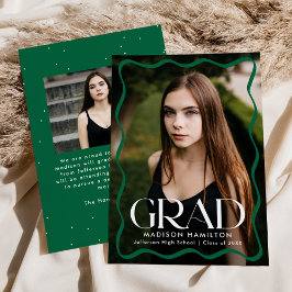 Anúncio Graduação de Foto com Formando 2 de Frame Verde Mo
