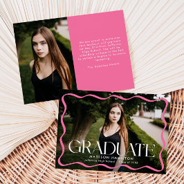 Anúncio Graduação de Foto com Formando 2 de Quadro de Onda