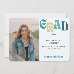 Anúncio Graduação de Foto com Formando Azul de Diversão