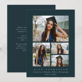 Anúncio Graduação de Foto com Quadro Verde Mínimo Escuro 4