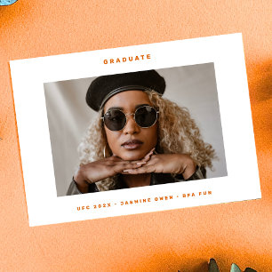 Anúncio Graduação de Foto da Faculdade de Fotos Orange Whi