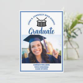 Anúncio Graduação de Foto de Banda Azul