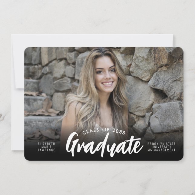 Anúncio Graduação de Foto de Classe de Formando Moderno (Frente)