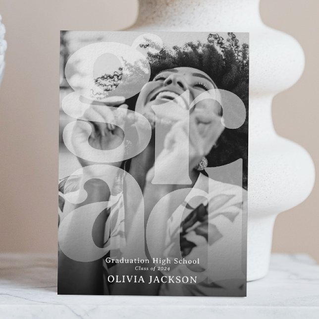 Anúncio Graduação de Foto de FORMANDO com Letra de Sobrepo (Criador carregado)