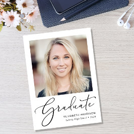 Anúncio Graduação de Foto de Script Elegante