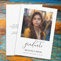 Graduação de Foto de Script Elegante