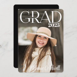 Anúncio Graduação de Foto de Script Moderno Elegante