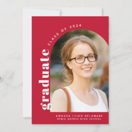 Anúncio Graduação de Foto do Arch Vermelho Moderno 2024