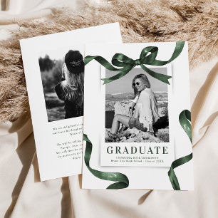 Anúncio Graduação de Foto do Arco Verde Elegante