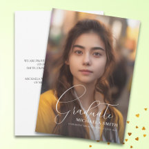 Graduação de Foto do Formando de Script Elegante