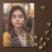 Graduação de Foto do Formando de Script Moderno