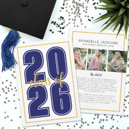 Anúncio Graduação de Foto do Formando de Script Simples Cl