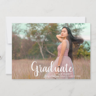Anúncio Graduação de Foto do Formando Moderno de Script Br