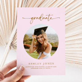 Anúncio Graduação de Foto do Formando Rosa Moderno