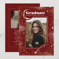 Graduação de Foto do Formando Vermelho Moderno Cel