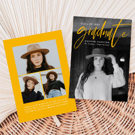 Anúncio Graduação de Foto do Script de Pincel Manuscrito A