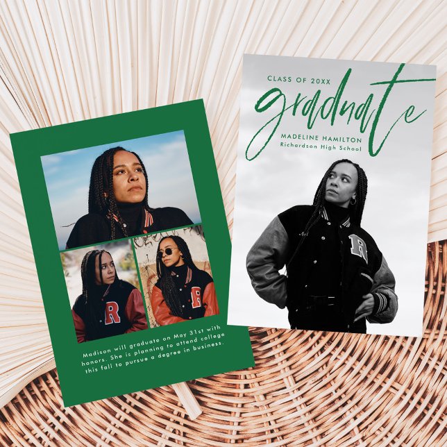 Anúncio Graduação de Foto do Script de Pincel Manuscrito V (Criador carregado)