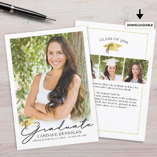 Anúncio Graduação de Foto do Script Moderno 4