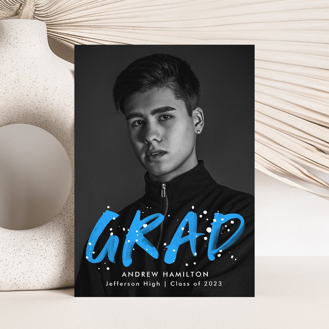 Anúncio Graduação de Foto do Tabuleiro de Pintura Azul Mod (Criador carregado)