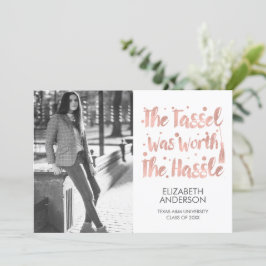 Anúncio Graduação de Foto e Tassel minimalista