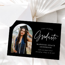Anúncio Graduação de Foto em Arco Preto Moderno