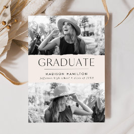 Anúncio Graduação de Foto em Creme 2 de Borda Moderna
