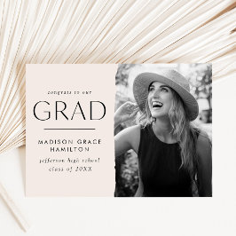Anúncio Graduação de Foto em Creme de Borda Moderna
