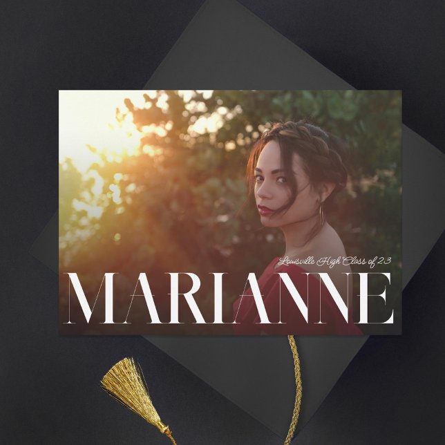 Anúncio Graduação de Foto em Nome de Série Grande (Criador carregado)