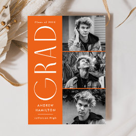 Anúncio Graduação de Foto Laranja 3 de Simplicidade Modern