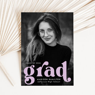 Anúncio Graduação de Foto Lilac com Tipografia em Negrit