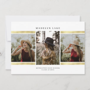Anúncio Graduação de Foto Modern Gold Foil 2023